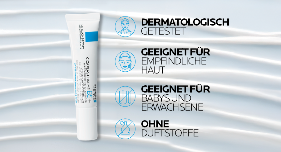 La Roche Posay Cicaplast Baume B5+ Tube. Dermatologisch getestet, für empfindliche Haut, Babys und Erwachsene. Ohne Duftstoffe.